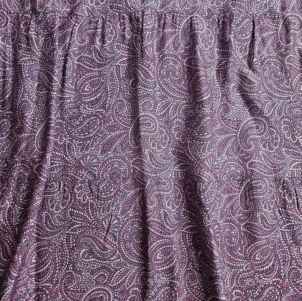 J. Jill NEW Tiered Dress Purple Paisley Size XL Midi - Picture 4 of 12